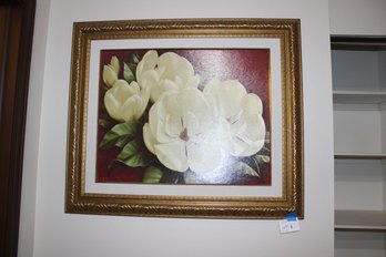 Large Framed Magnolia Art