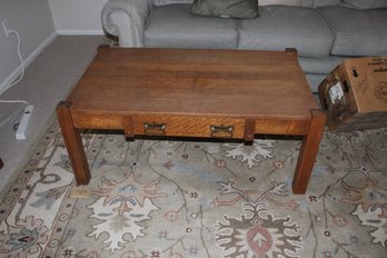 Coffee Table With Center Drawer Storage