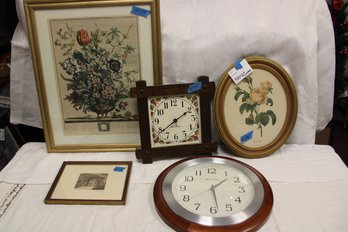 Clocks And Three Pictures