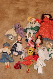 Large Lot Of Dolls And Stuffed Animals