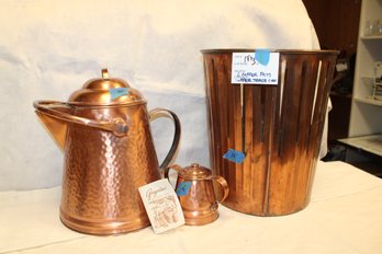 Copper Pots And Trash Can