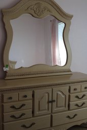 French Provincial Style Dresser And Mirror