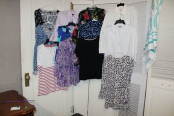 Large Lot Of Blouses And Sweaters