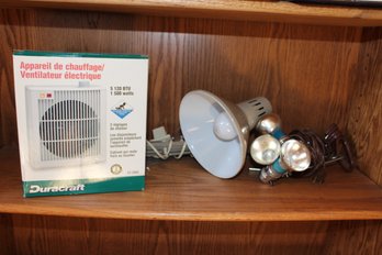 Electric Heater - Duracraft.  Spotlights