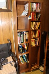 Bookshelf With Hinged Opening And Books