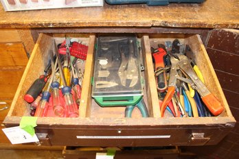 Drawers Of Screwdrivers Pliers And Allen Wrenches
