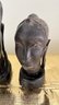 African Wooden Art Ebony Heads LOT OF 3!