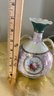 Nippon Hand Painted Rose Vase, Vessel And Large Glass Vase