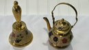 Gold-plated Mini-teapot And Bell