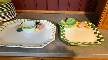 Vegetable Themed Serving Plates