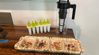 Snack Tray, Ice Pop Molds, Infusion Pitcher