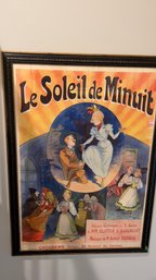 Le Soleil De Minuit Show Poster With Gorgeous Frame