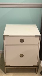 West Elm Malone White Campaign Store Nightstand