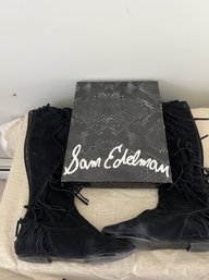 Sam Edelman Fringe Boots Size 6 1/2