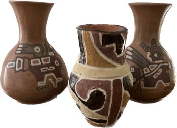 Valuable Native American Historic Pueblo Pottery LOT OF 3 VASES!