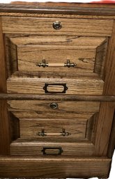 Oak Two-drawer Filing Cabinet