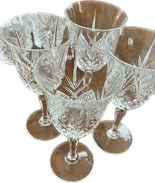 Leaded Cut Glass Crystal Wine Glasses And Champagne Flutes 10 Wine/4 Champagne