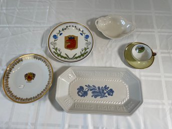 60s Swedish Vintage Plate By Gefle, Bavarian China, Teacup, Cut Glass Bowls & Fine Porcelain  Items