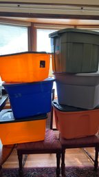 Plastic Bins By Sterlite And Rubbermaid With Lids