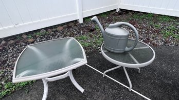 Watering Jug And 2 Patio Side Tables