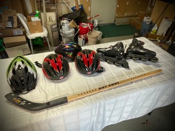Sporting Goods - Bike Helmets, Hockey Sticks And Roller Blade