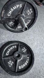 Champs 35 Lb Barbell Plates