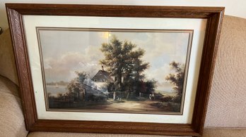 Gorgeous Oil Painting Of Country Farm
