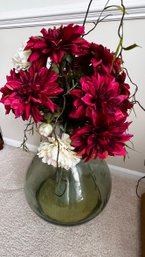 Faux Flowers In Large Glass Vase 24 High Without Flowers