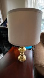 Brass Tone Metal Table Lamp