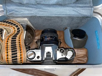 Canon AE-1 Camera Case And Lenses! Wow!