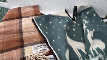 Virgin Wool Blanket And Deer Poncho