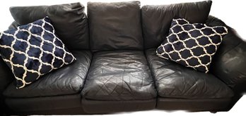 Dark Navy Leather Couch GREAT CONDITION!