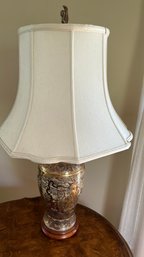 Asian Lamp Chinese Royal Satsuma Lamp. Excellent Condition. Seller Indicates This Item Is Tested And Working.