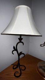Floor Bankers Lamp And Iron Tree Branch Table Lamp