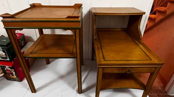 Vintage MCM End Tables Including Two-tier And Square RARE FIND!