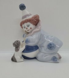Lladro Figurine #5278 Pierrot With Puppy & Ball #2