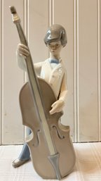 Lladro Figurine: 4615 Boy With Double Bass