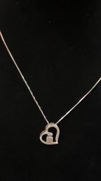 Kay Jewelry Diamond Sterling Heart Necklace NEW!