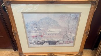 Monet Sandviken Village In The Snow, 1895 Fine Giclee Prints Wall Art Framed Print