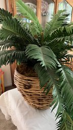 Lifelike Basket Planters With Faux Plants