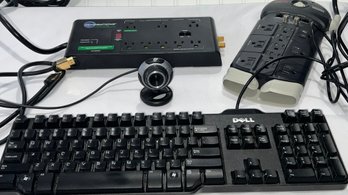 Dell Keyboard, Surge Protected Outlets And Microsoft Web Camera