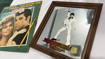 Grease Vinyl And John Travolta Saturday Night Fever Mirror