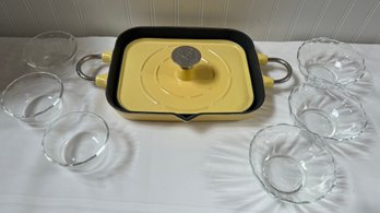Cottage Collection Pannini Maker, Pyrex And Anchor Hocking Bowls