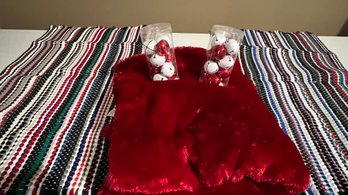 Weave Craft Woven Rugs NEW, Red Plush Throw & Sleigh Bells NEW