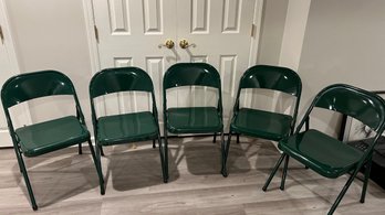 Metal Folding Chairs (Green)