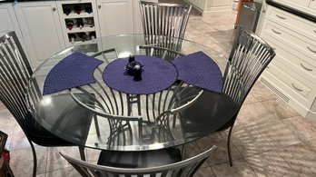 High End Steel Table And Chairs
