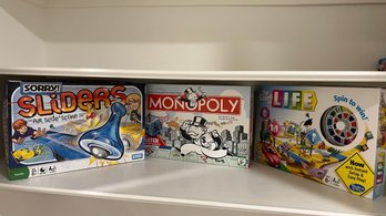 Board Games Monopoly, Life And Sliders