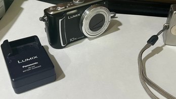 Panasonic Lumix And Canon Powershot Digital Cameras