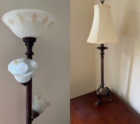 High-end Floor And Table Lamps Lot Of 2
