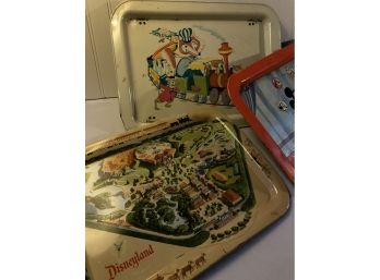Vintage Disney Snack Trays Lot Of 4